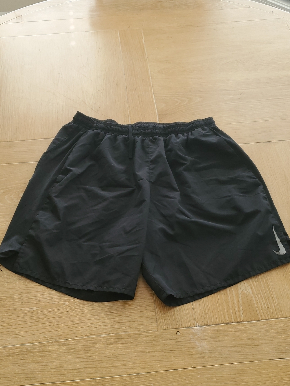 Nike Men’s Black Athletic Running Shorts with Reflective Swoosh